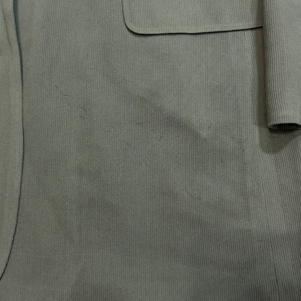 Ann Taylor Vintage 100% Silk Blazer Olive Green Button Front Jacket Womens 10 - Picture 4 of 12